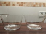 Duże szklane miski komplet 2 sztuki 21 cm