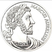 Srebrna moneta 100 SZ. AURELIUSZ 1/2 (0,58) oz srebra 999. Czytaj opis.