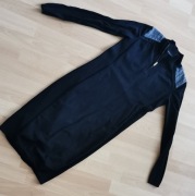Karen Millen - elegancka czarna sukienka rozpinana roz. M - 60% wiskoza
