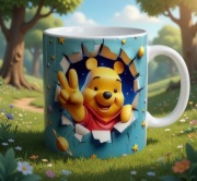 Prezent na dzien dziecka kubek Kubus Puchatek efekt 3d 