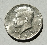 50 cent 1974 bzm half dollar Kennedy  Stan !!