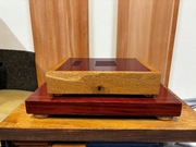 wentylowana obudowa AUDIO - ciężka- Gruba stał, fornir dąb- na proj. DIY.