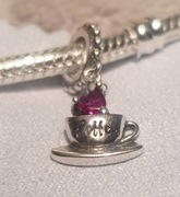 Charm's zawieszka Kocham kawę srebro. 