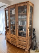 Kredens naturalne drewno czarny orzech