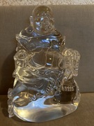 Wesoły Budda, Feng Shui, szkło, figurka, unikat.