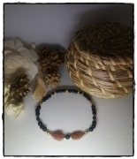 Bransoletka HANDMADE z kamieni naturalnych turmalin onyks piasek pustyni 
