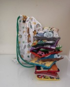 Woreczki sensoryczne 10szt Bawełna/minky+woreczek zbiorczy.Ryż i groch.