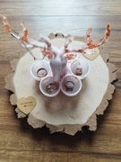 Rękodzieło pojemnik na biżuterię Jeleń z żywicy epoksydowej biel