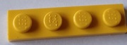 LEGO 3710 Żółta płyta 1 x 4 6479,8382,6561 5szt