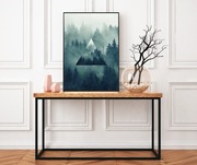 Plakat B2 50x70 200 g las drzewa mgła góry FC4