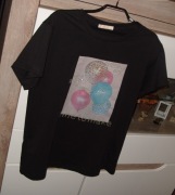 czarny T-Shirt kolorowe Balony _cyrkonie r. L/XL_P P Z_