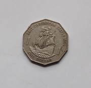 1 Dolar Państwa Wschonio-Karaibskiego 1991r,Elżbieta II,stan dobry