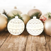 Zestaw Drewnianych Bombek Do Malowania, OZDOBY ŚWIĄTECZNE, DIY