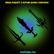 ROBLOX Murder Mystery 2 | 3x LOSOWY CHROMA KNIFE MM2 | DOSTAWA W GRZE