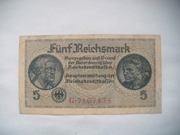 Banknot  Niemcy 5 Marek  1939-42 r.