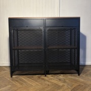 Komoda metalowa IKEA z drewnianym blatem