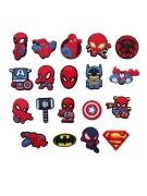 Przypinki charms piny do butów typu crocs Spiderman Marvel 18 szt