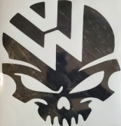 Naklejka czaszka VW 29 x 27.5cm