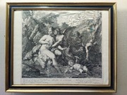 J. B. Lidfl - Amor i Psyche - miedzioryt oryginalny - XVIII wiek