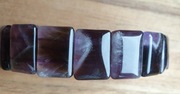 nowa bransoletka naturalny AMETYST poduszki 18x13 mm