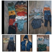 32 sztuki zestaw dla dziecka chłopiec 9-12r.74-80 