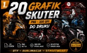 Grafika PNG Skuter Honda Beat Streetwear 300 DPI DTF