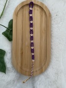 Bransoletka z muliny w kwiatki handmade