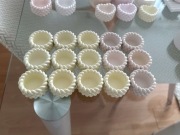 Zestaw Osłonek – baza do świec, gips ceramiczny