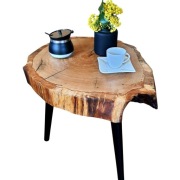 Stolik kawowy plaster drewna. Dębowy. Loft. 50 cm.