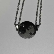 Dwa Naszyjniki Dla Par Zakochanych Yin Yang Kotki Koty Matching BFF