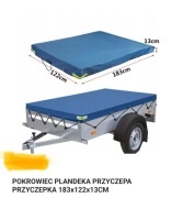 POKROWIEC PLANDEKA PRZYCZEPA PRZYCZEPKA 183x122x13CM