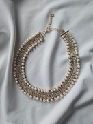 Złoty naszyjnik perły perełki damski kobiecy choker kolia elegancki nowy