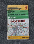 Mapa samochodowa Poznań 1992r.