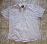 Koszula męska z krótkim rękawem fioletowa kratka xxxl 