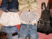 Krótkie spodenki dziewczęce szorty i ogrodniczki roz 134 firmówki 