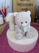 Figurka na tort - Słodki miś teddy, cukrową figurka, ozdobą na tort