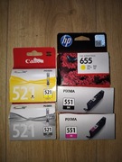 Różne tusze do drukarek oryginalne