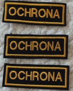 Naszyfka haftowana "Ochrona" mała 35 x 95 mm kpl. 3 szt