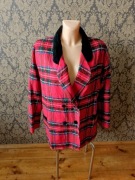 płaszcz w kratę vintage