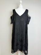 Live Unlimited London czarna sukienka XL/XXL 46 z odkrytymi ramionami nowa