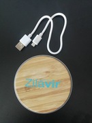 Ładowarka  indukcyjna do smartfonów bambusowa 