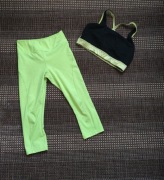 Komplet sportowy do ćwiczeń legginsy, biustonosz S