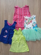 Zestaw sukienek dla dziewczynki r. 80/86