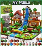 Klocki magnetyczne typu Minecraft 150szt 2 figurki Mega mocne magnesy!!!
