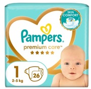 Pampers premium care 1; 2-5kg, 26