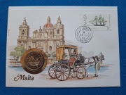 Koperta numizmatyczna Malta 10 cents 1972 r