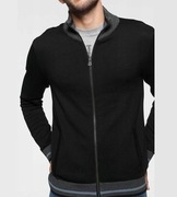 Tom Tailor nowy sweter rozpinany stójka logo r. M czarny 