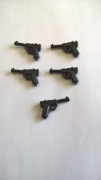 5 Sztuk pistoletów Parabellum WW2 kompatybilne z Lego, Cobi