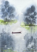 Medytacyjny relaks Original Akwarela 42x30cm