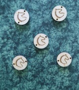 charms24 zawieszka drewno koraliki grawer 1,5 cm hand made